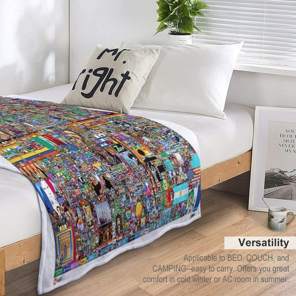 Rplace Reddit 2022 Velvety-soft Throw Blanket