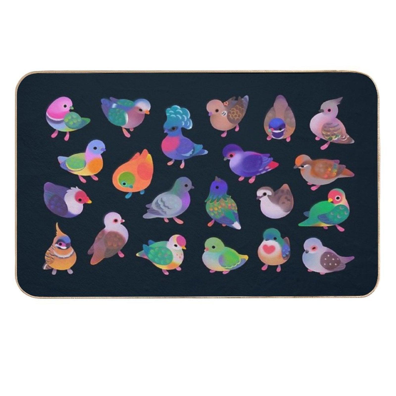 Wild Pigeon  Stain-Proof Bath Mat