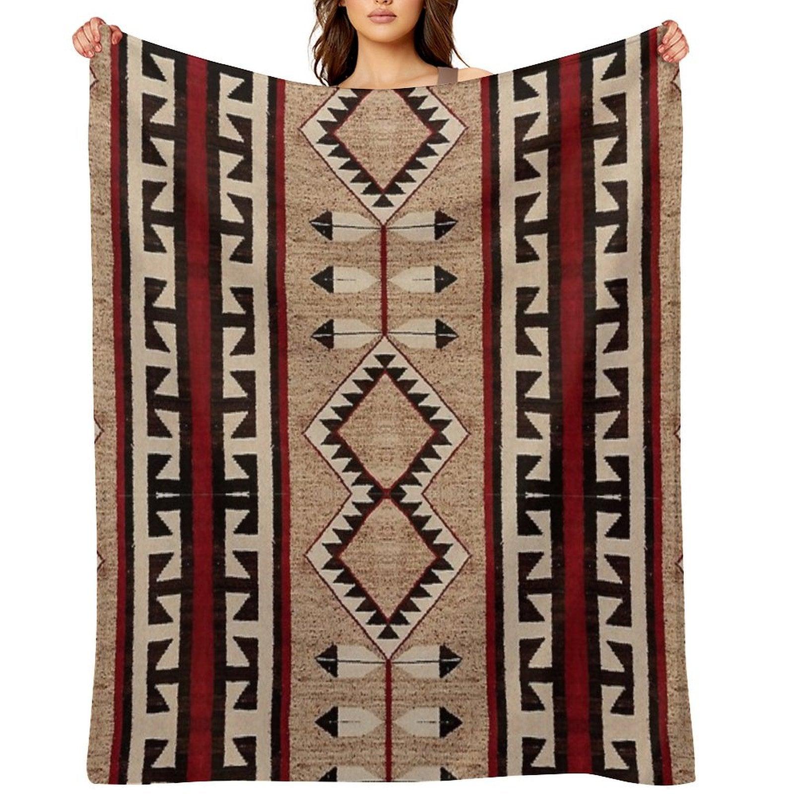 The Eternal  Navajo Pattern Throw Blanket