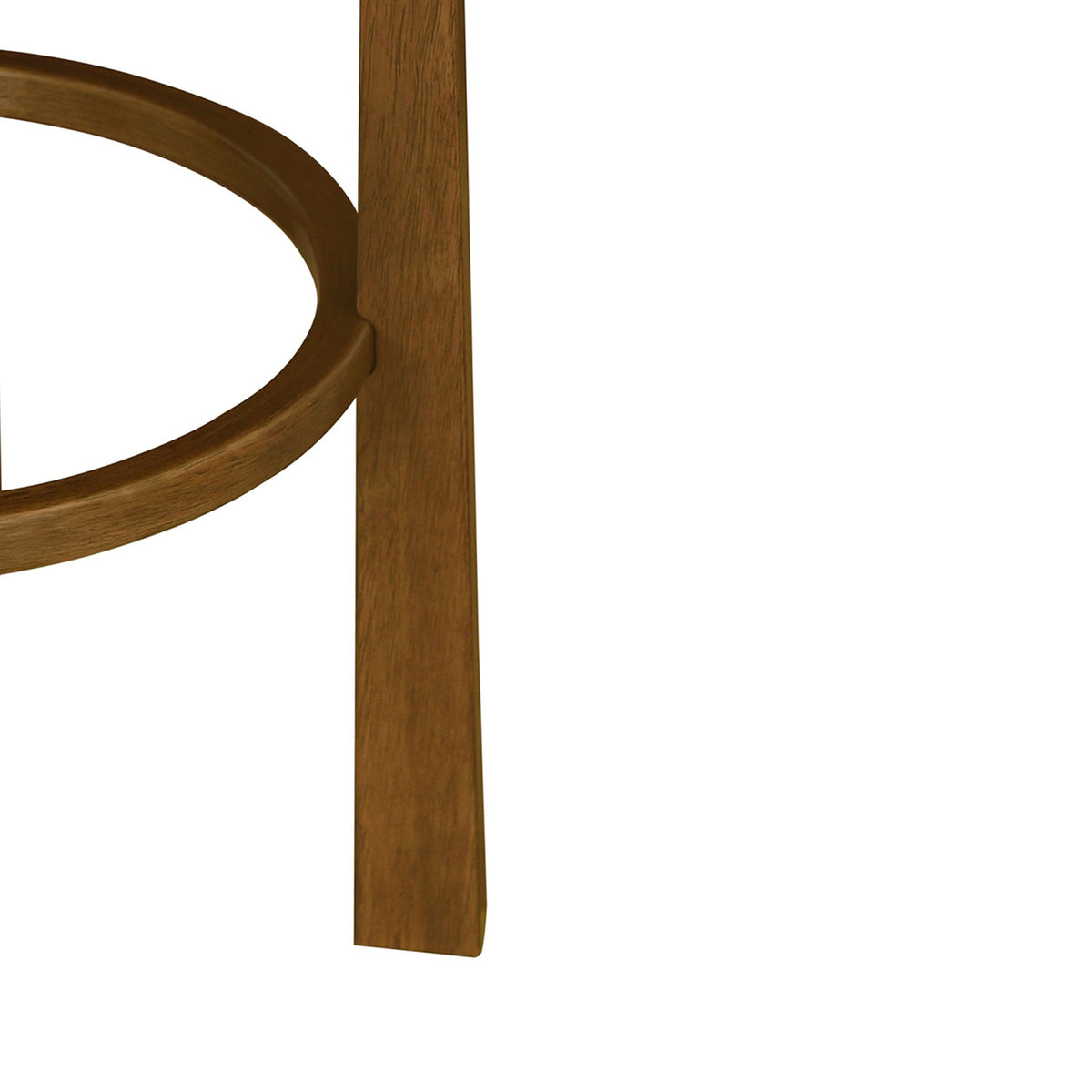Set of 4 Dark Walnut & Ivory Rubberwood Bar Stool