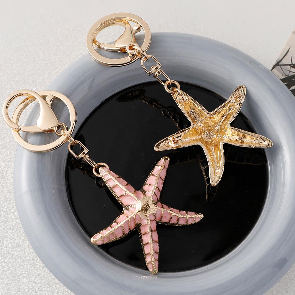 Starfish Shell Keychain Ocean Series