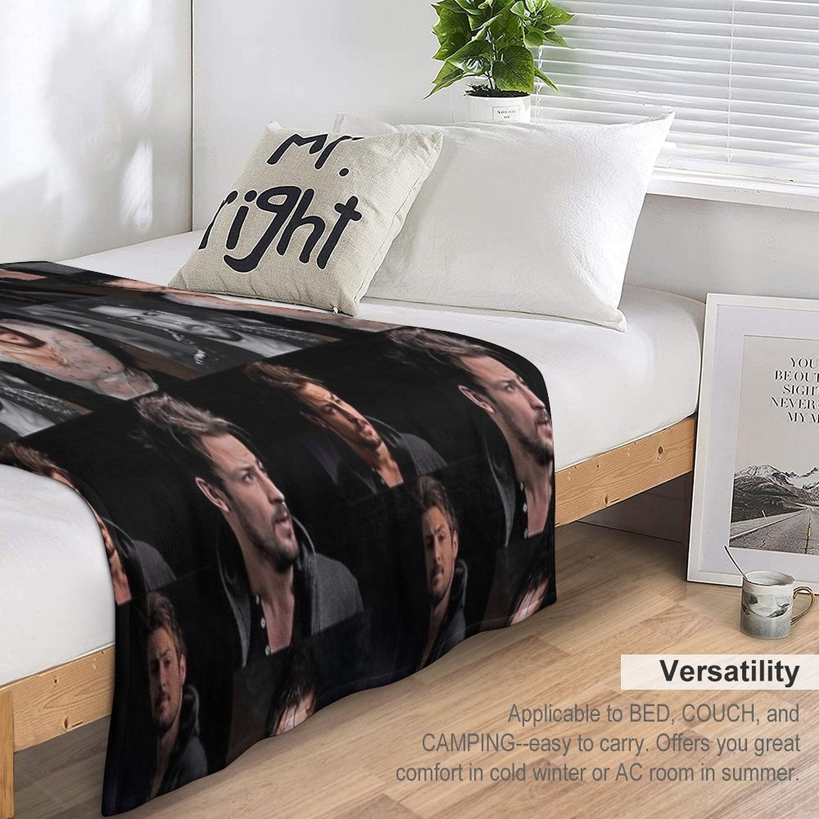 Tyler Hynes Collage Travel-friendly Throw Blanket