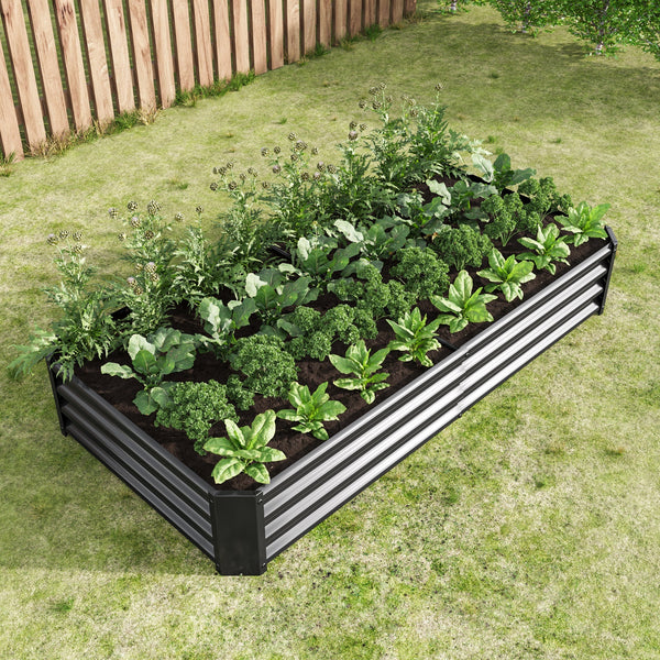 Raised Garden Bed Outdoor 6×3×1 ft Metal Raised Rectangle Planter Bed