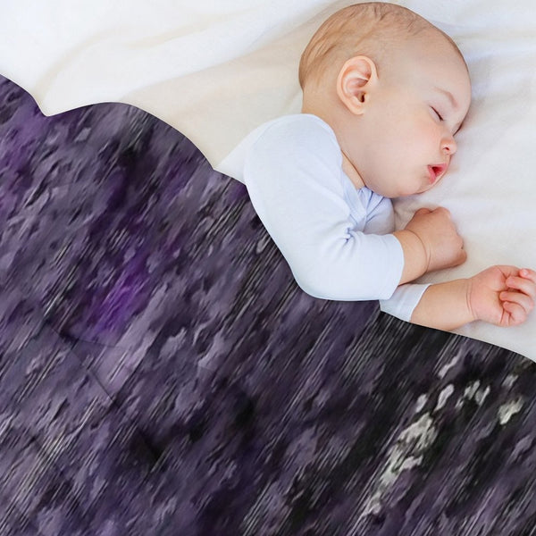 Violet And Olive Abstract Painting Comfort Throw Blanket