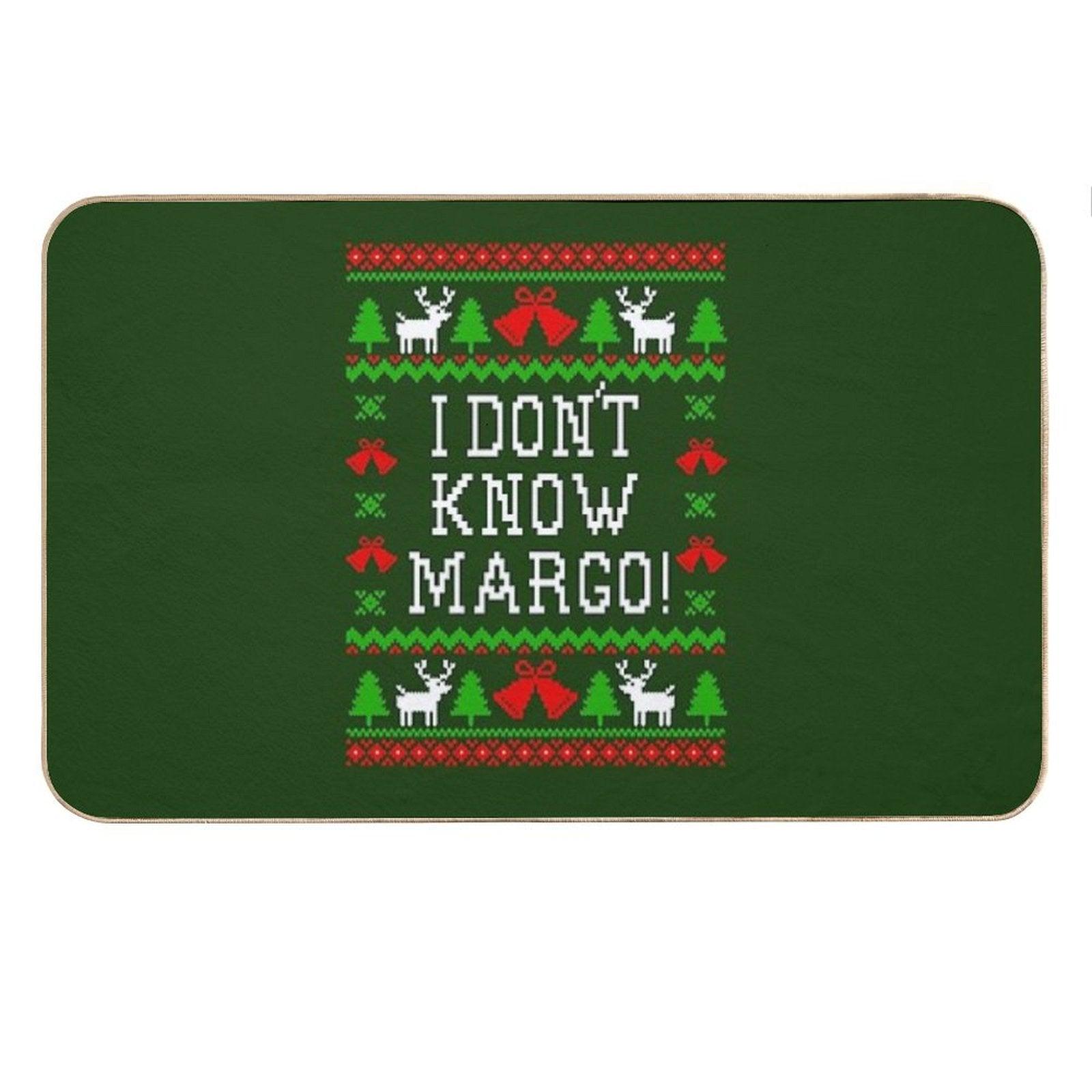 I Don't Know Margo! Christmas Vacation Quote - Ugly Christmas Sweater Style Bath Mat