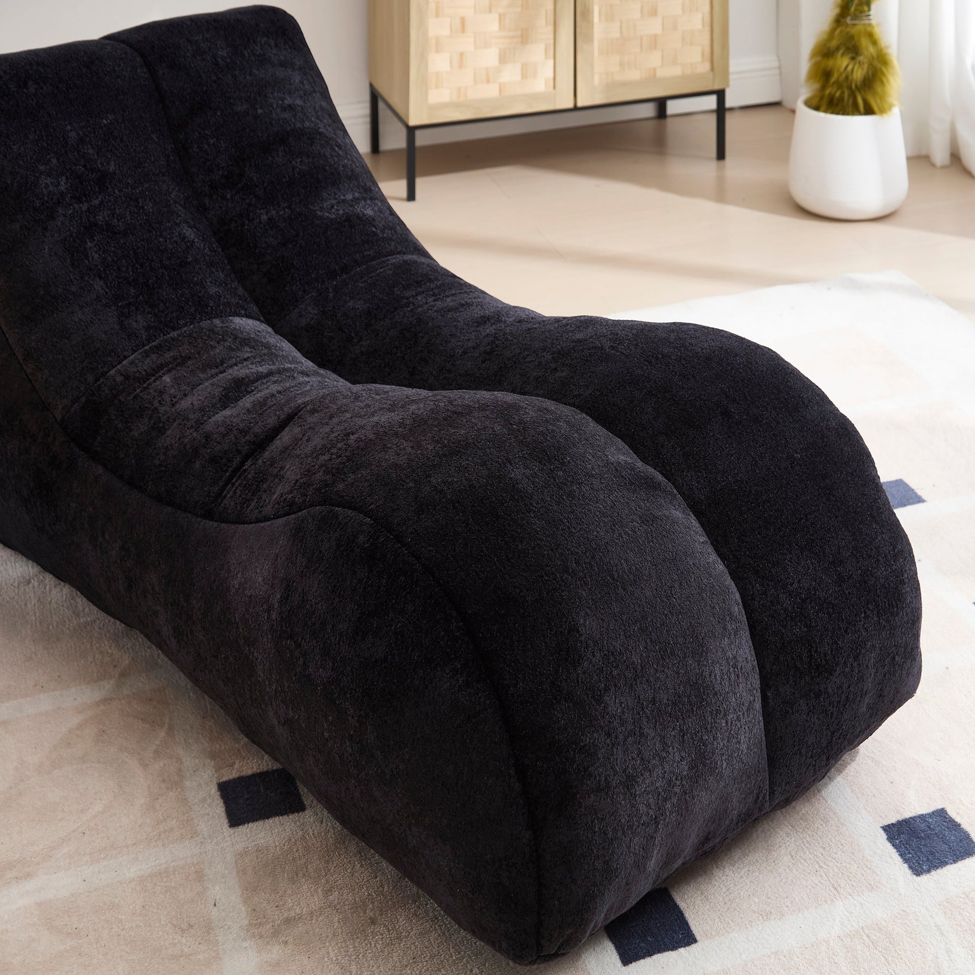 Black Bean Bag Sofa‑Lounger