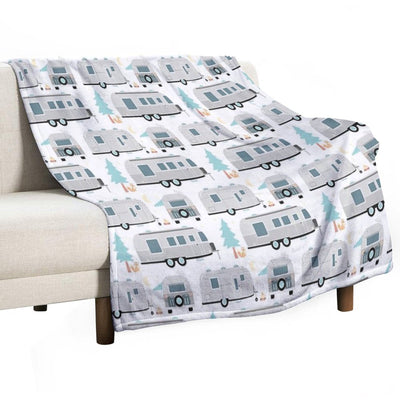 Cute Airstream Pattern Durable Throw Blanket
