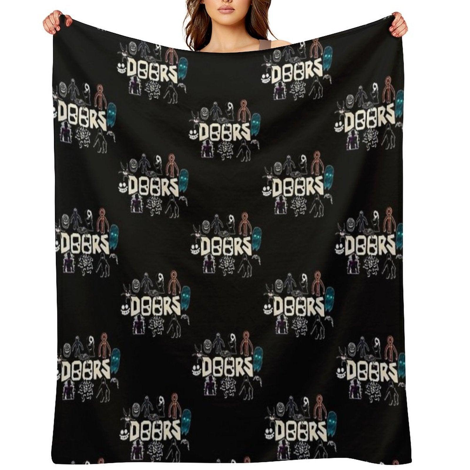 Christmas Gift. Roblox, Doors, Videogame, Monsters Throw Blanket