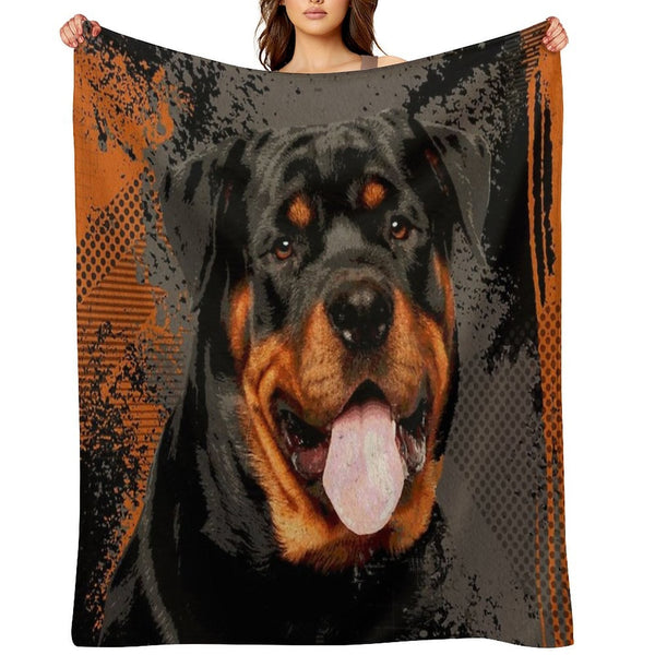 Rottweiler  - Metzgerhund Digital Art Compact Throw Blanket