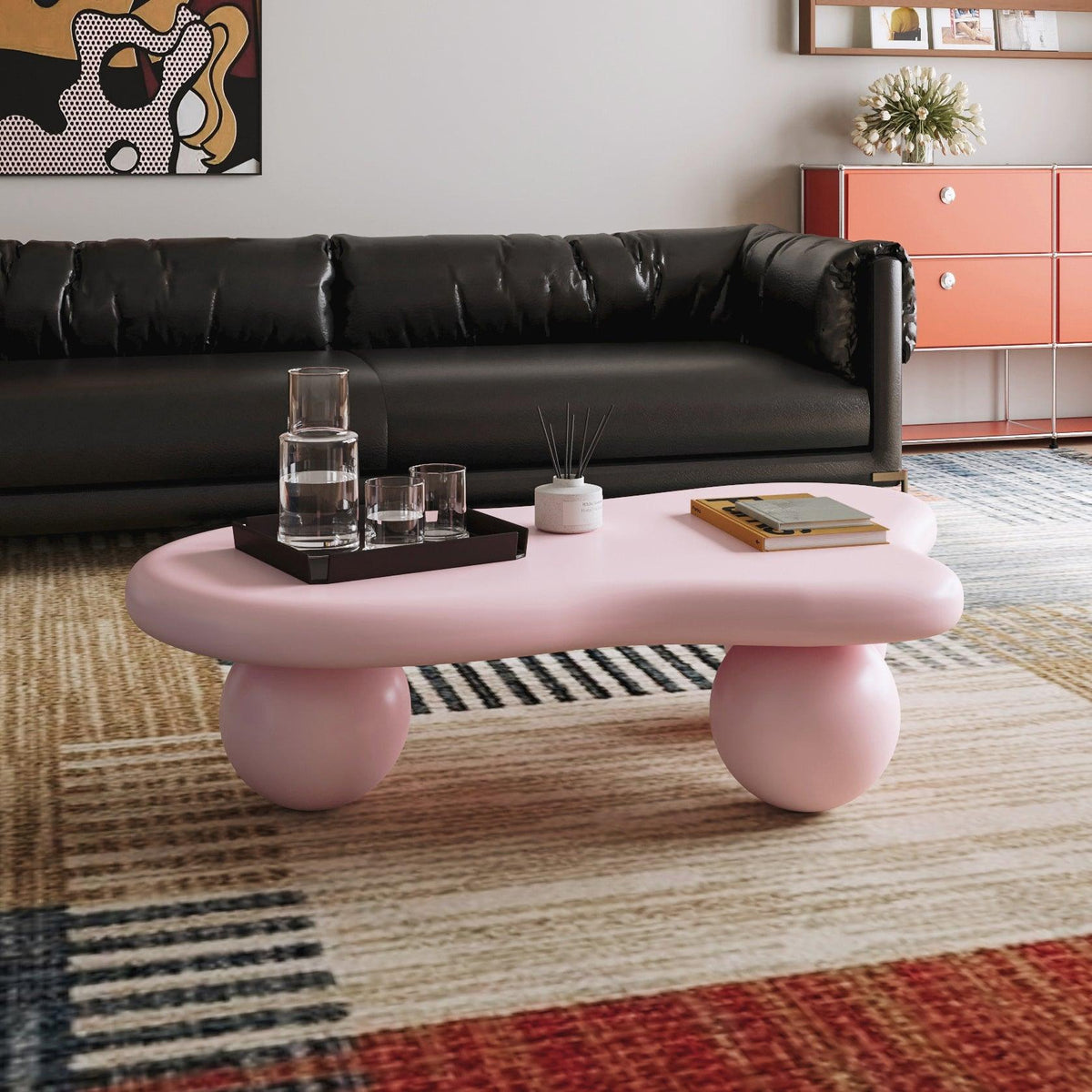 Modern Pink Cloud Coffee Table