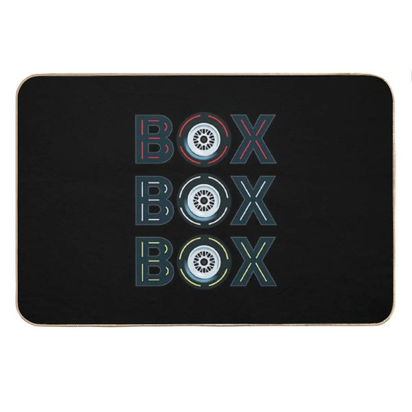 Box Box Box Radio Call To Pit Stop Bath Mat