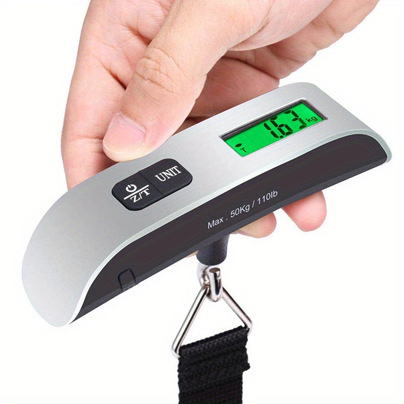1pc 110lb/50kg Digital Handheld Luggage Hanging Baggage Scale, hand Scale, Mini Portable Electronic Scale, Express Scale With Backlight LCD Display, Travel Must Haves DSers Fulfillment