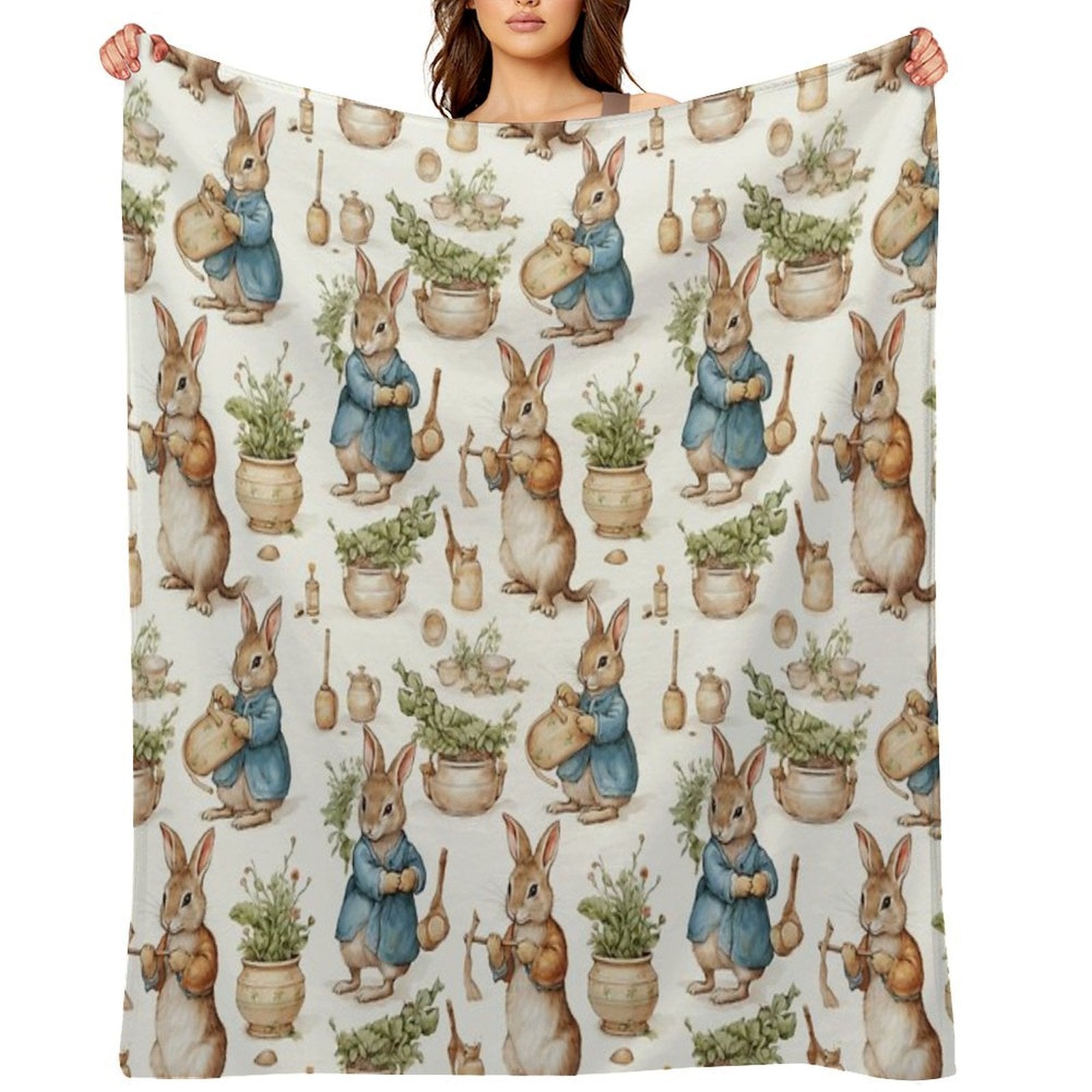 Peter Rabbit Watercolour Lightweight Throw Blanket