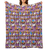 Library in Wonderland Velvety-soft Throw Blanket