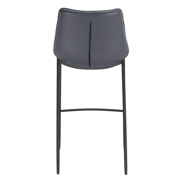 Magnus Barstool (Set of 2) Dark Gray & Black
