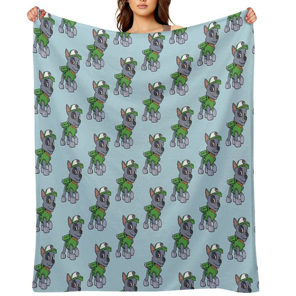 Paw Patrol Blanket, Mug, Shower Mat with Rocky! Plush Throw Blanket