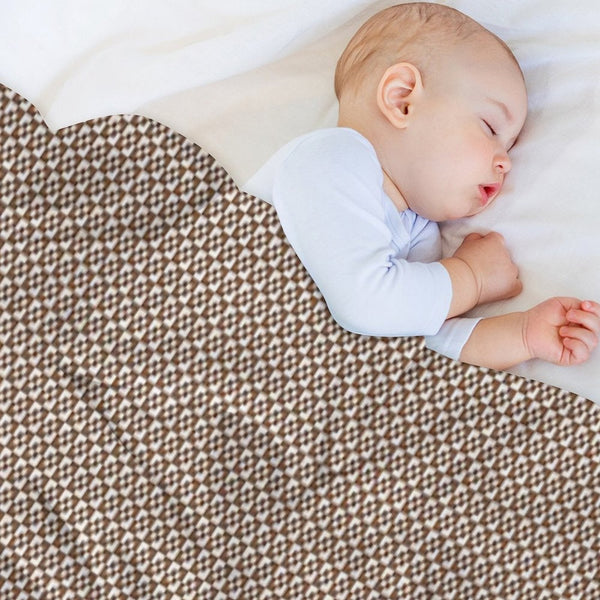 Tiled Pattern - Brown All-season Throw Blanket