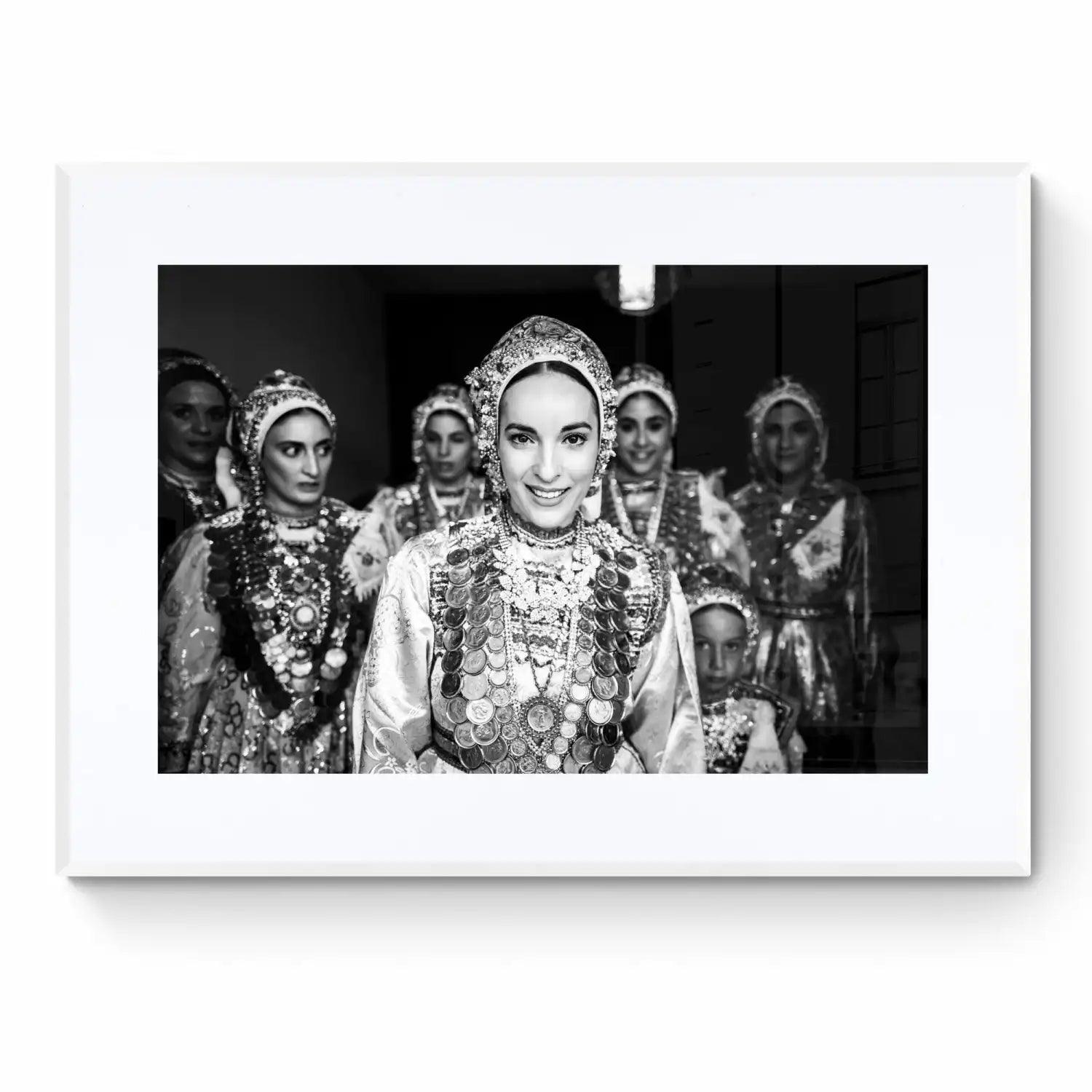 Limited Edition numbered and signed. Bride in Diafani, Olympos, Karpathos, Dodecanese | Black-and-white wall art photography from Greece