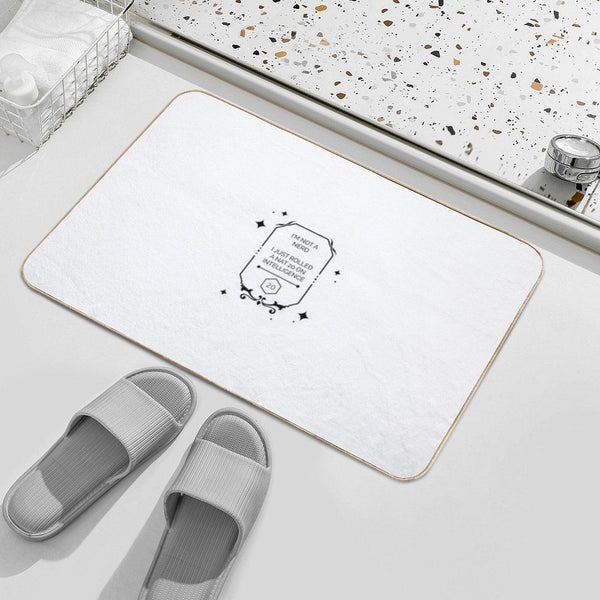 Dnd Intelligence Roll D20  Stain-Proof Bath Mat