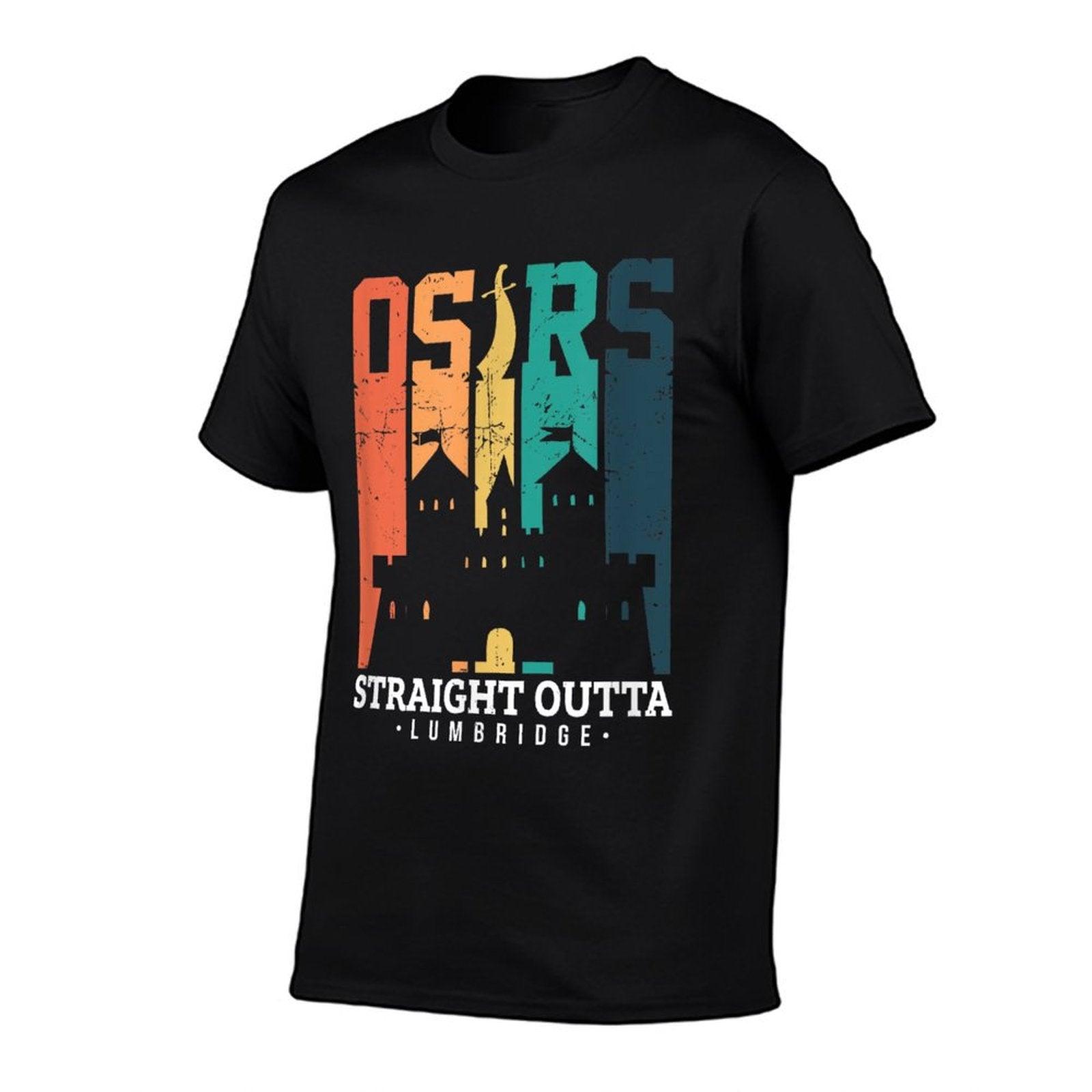 KP E-commerce Women's Straight Outta Lumbridge Gaming, Black, Small T-Shirt