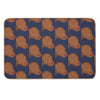 Cute Red Nose Pitbull Portrait - Vector Art Bath Mat