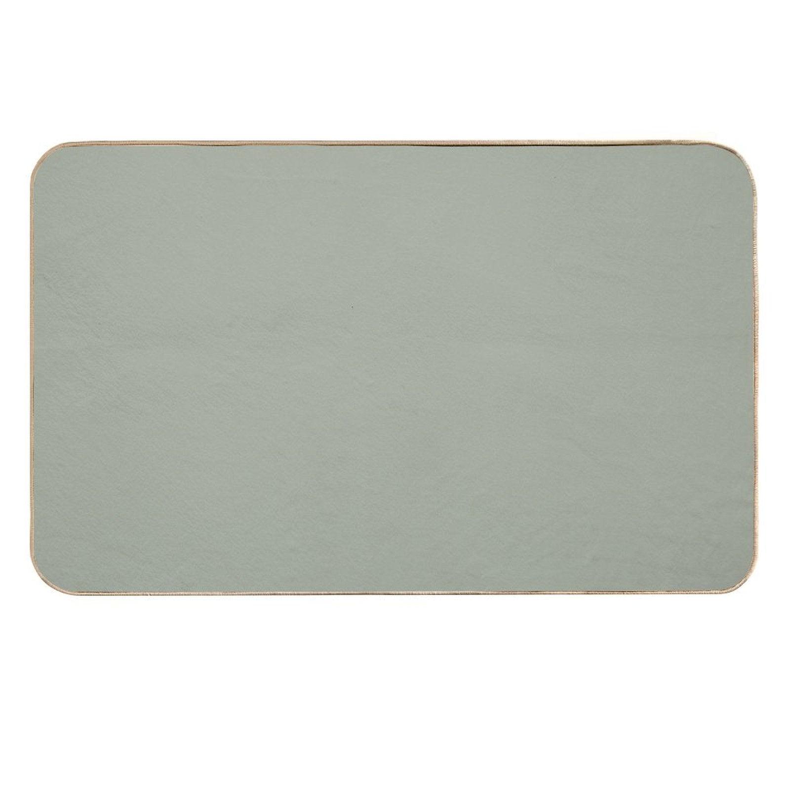Desert Sage Grey Green Solid Color  Odorless Bath Mat
