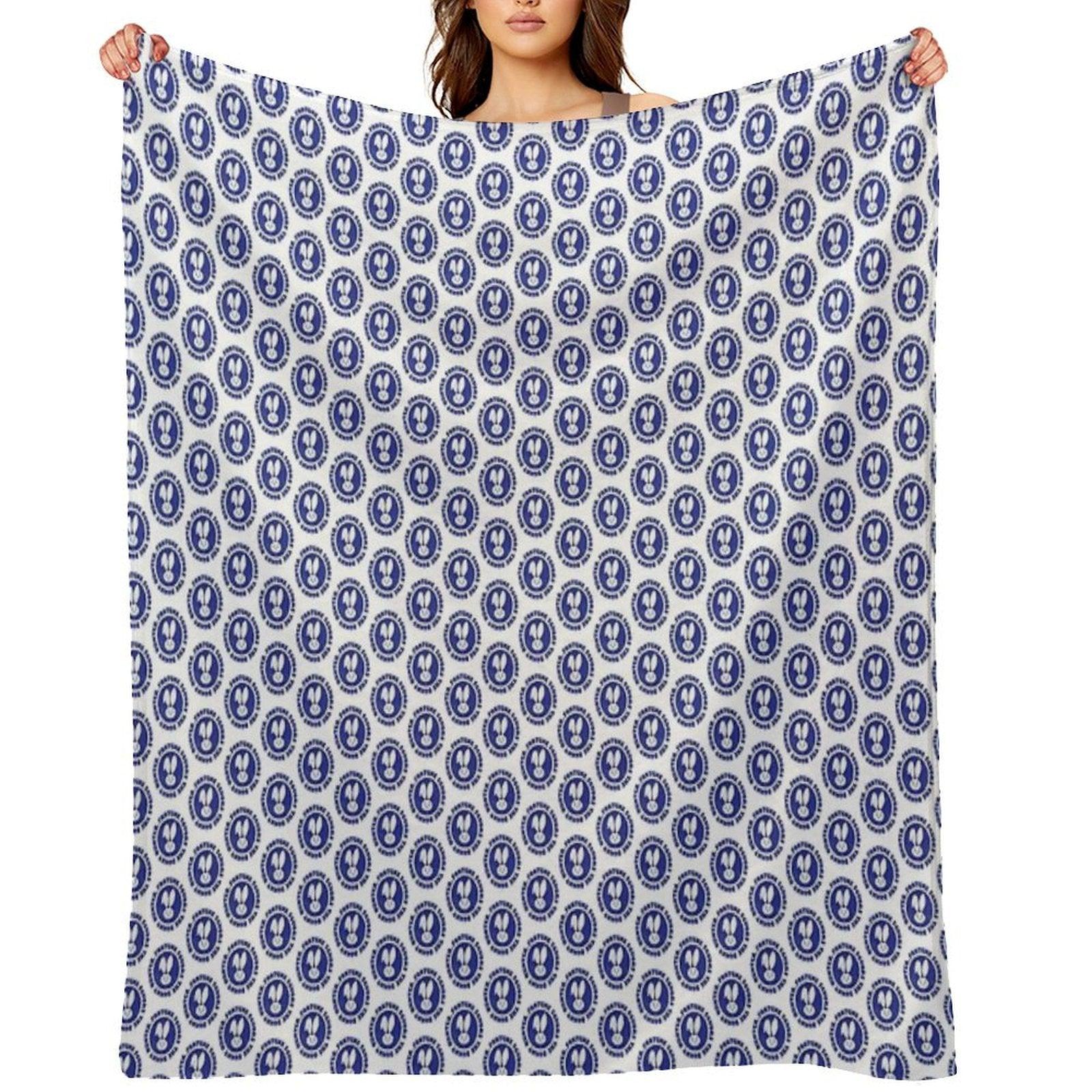 Fortune Favors The Bunny Hunter Throw Blanket