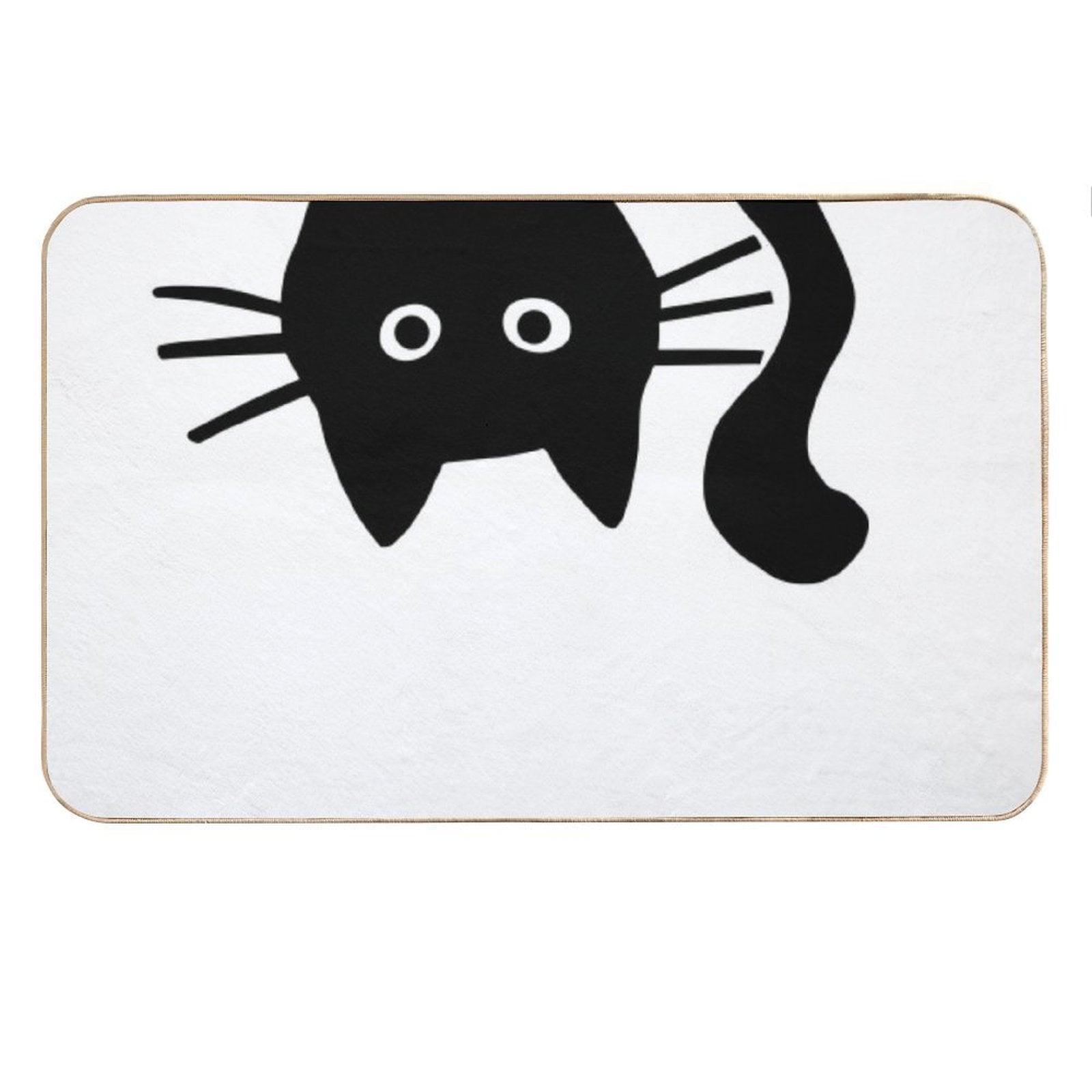 Funny Black Cat Bath Mat