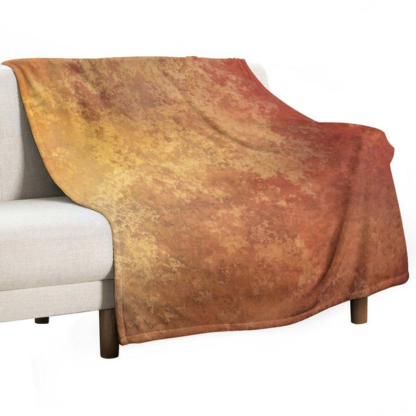 Rusted Copper And Gold Anti-pilling Throw Blanket