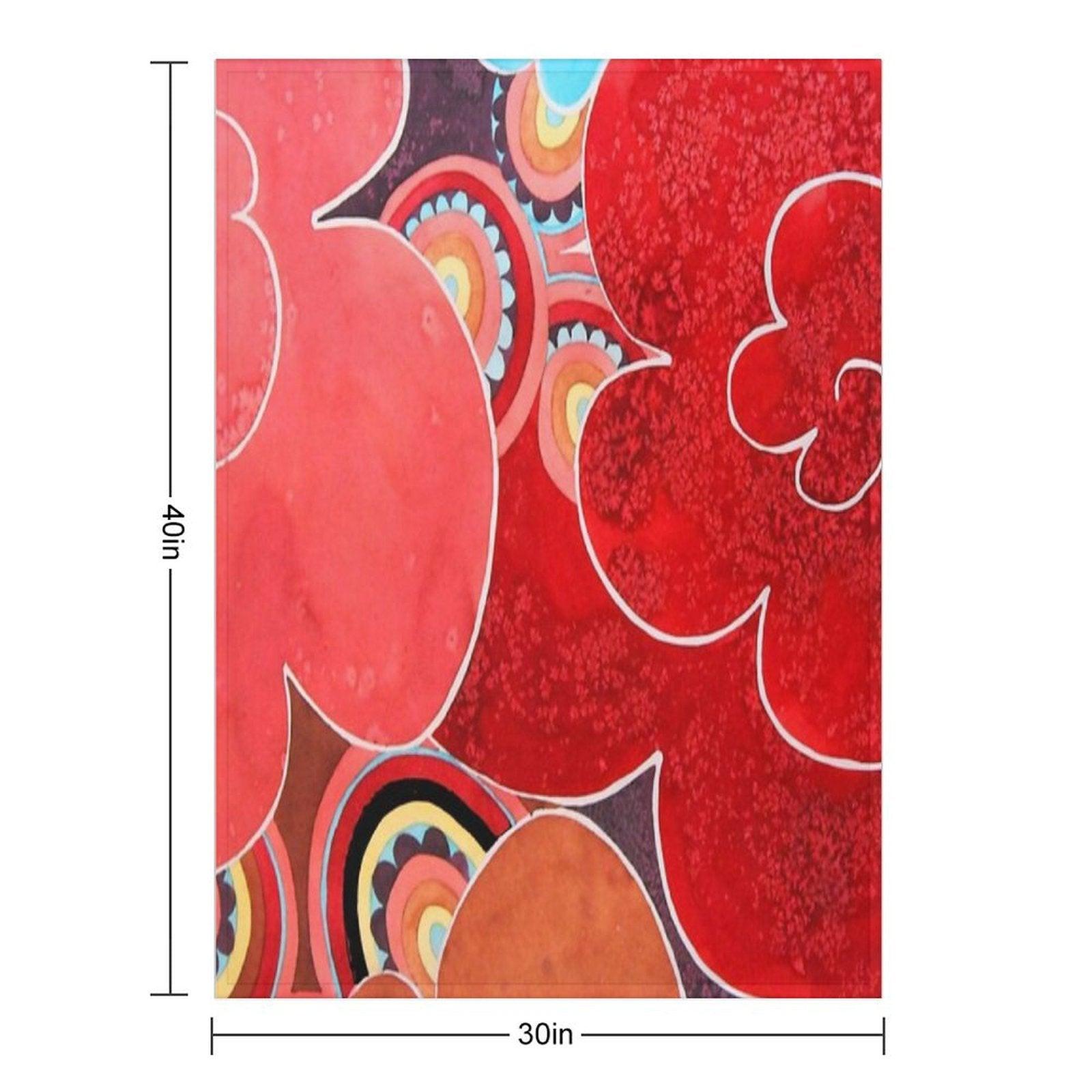 Abstract Flowers Throw Blanket