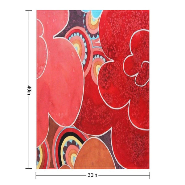 Abstract Flowers Throw Blanket