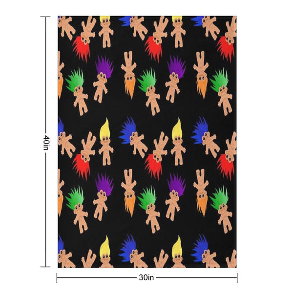 Troll Dolls Pattern Velvety-soft Throw Blanket