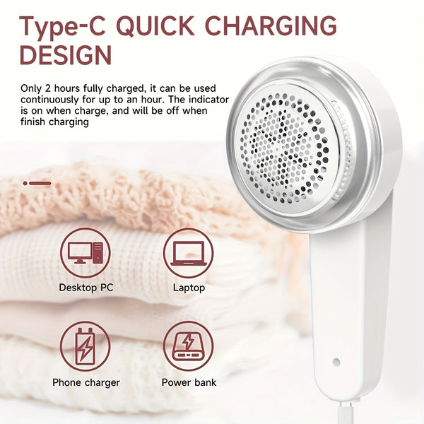 Portable Rechargeable Lint Eraser with Cleaning Brush, Effective Fabric Scraper for Furniture and Carpets, Removes Lint Balls, USB Rechargeable Electric Lint Eraser, Portable Clothing Shaver for Sweaters, Blankets, Carpets an DSers Fulfillment