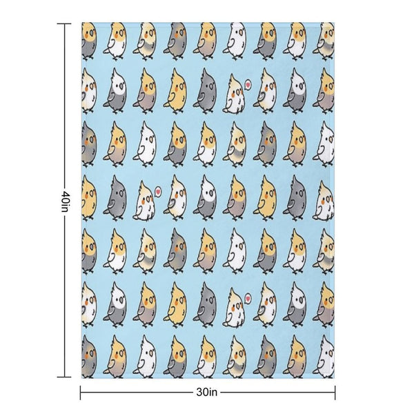 Chubby Cockatiel Collection Compact Throw Blanket