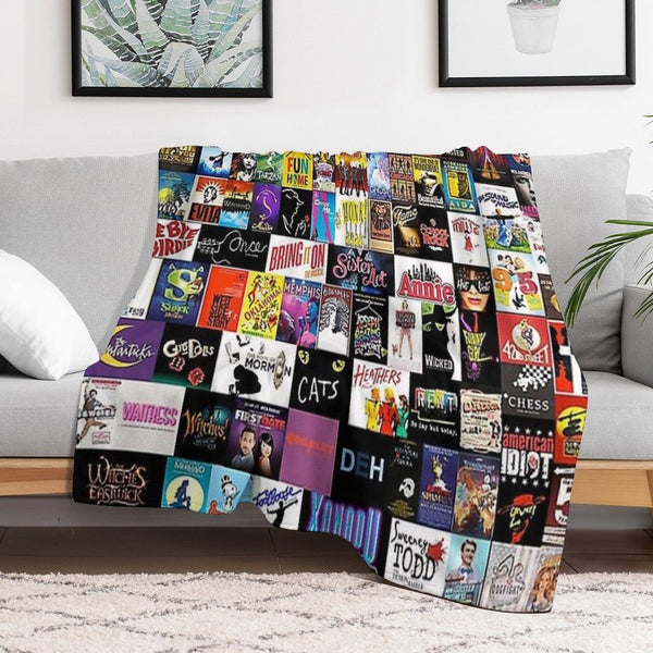 Musical Collage Shrink-resistant Throw Blanket