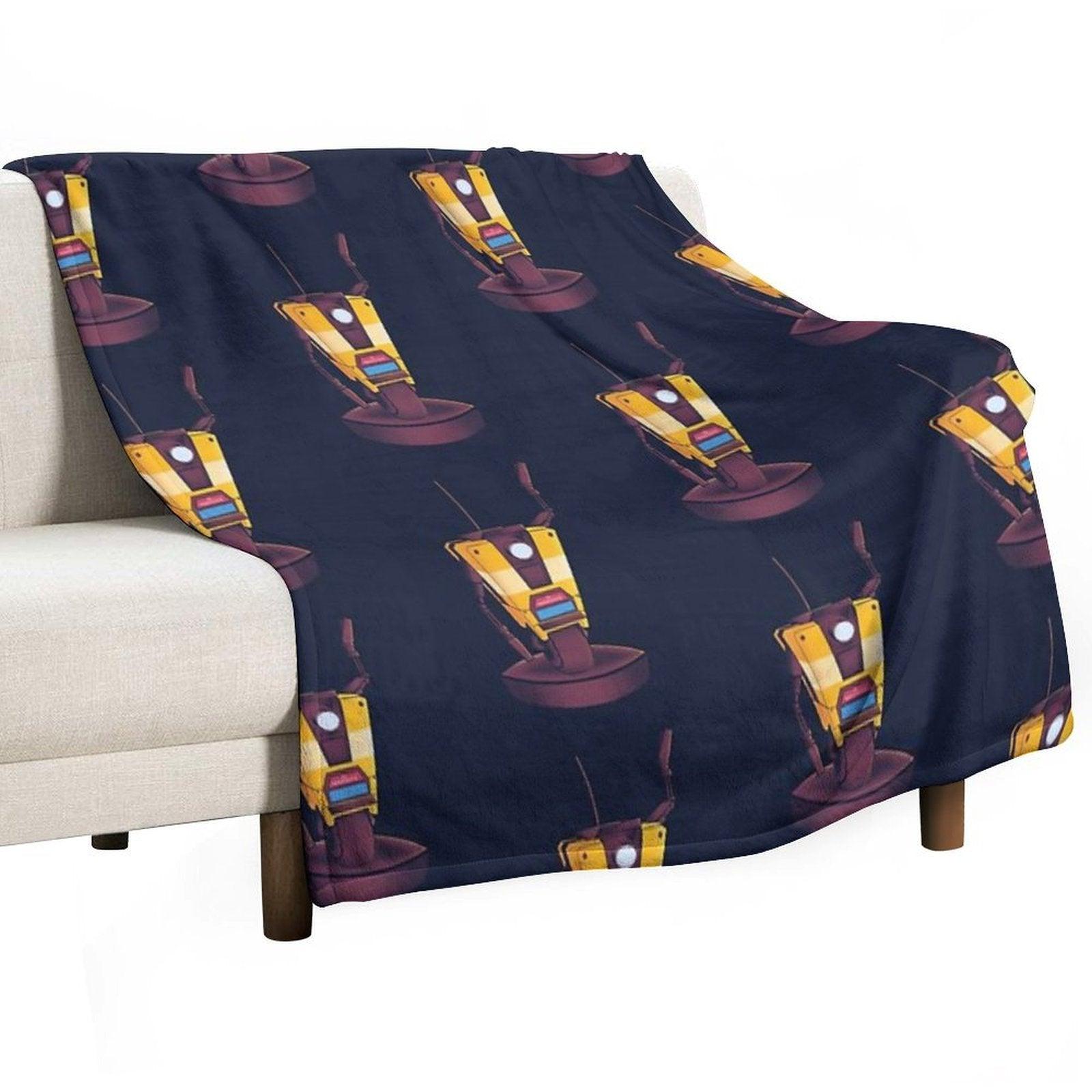 Waving Claptrap! Throw Blanket