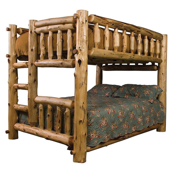 Cedar Log Double/Queen Bunk Bed - Gifts for You 'n Me