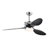 Ceiling Fan for Living Room with 3 ABS Blades, LED Light & Remote