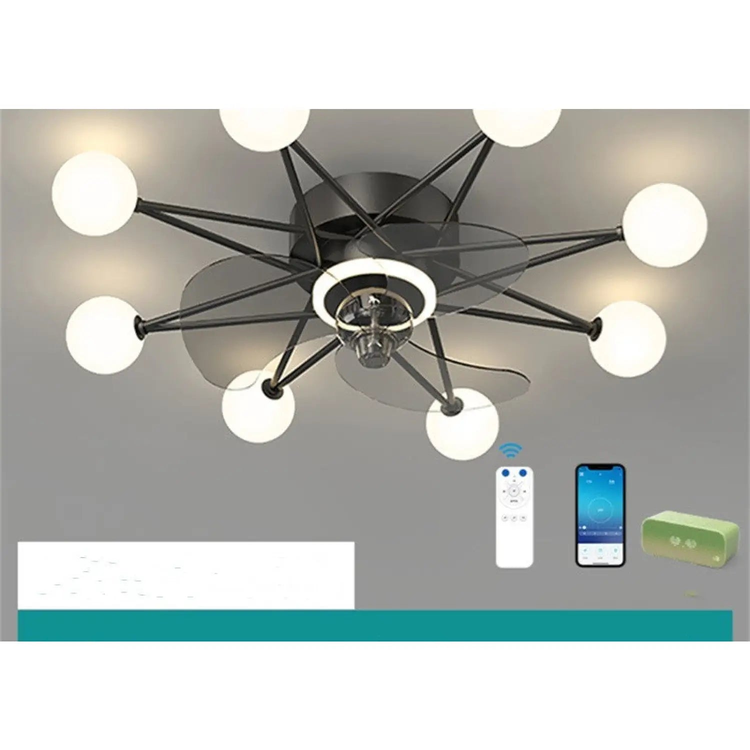 Ceiling Fan Light Modern Design for Living & Dining Room