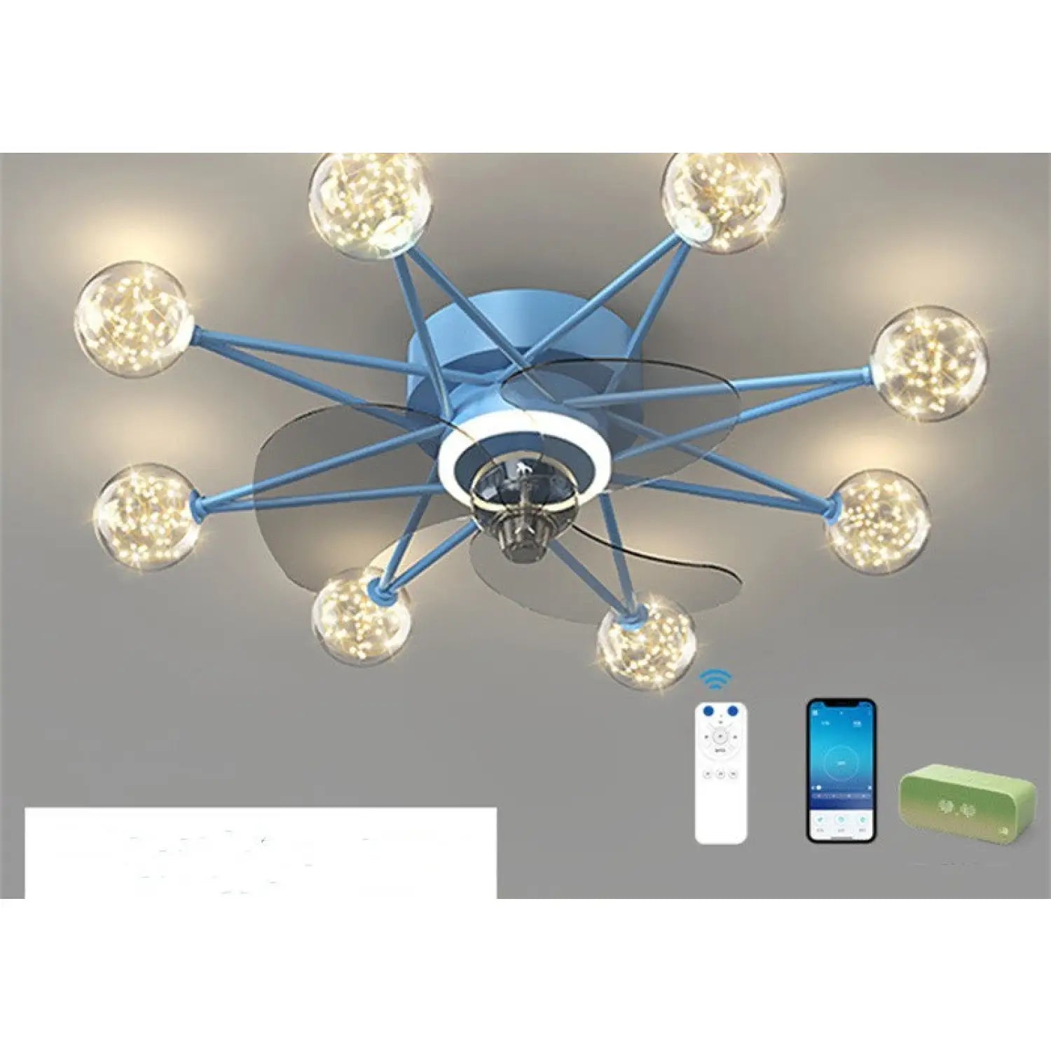 Ceiling Fan Light Modern Design for Living & Dining Room
