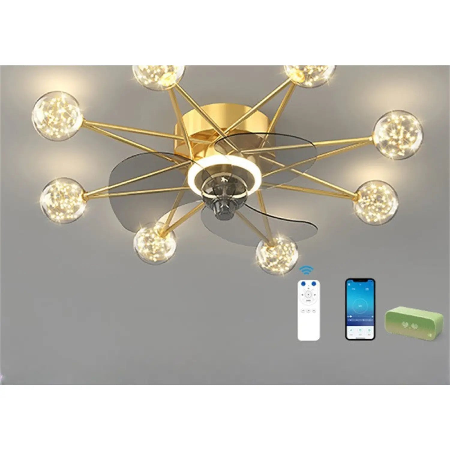 Ceiling Fan Light Modern Design for Living & Dining Room