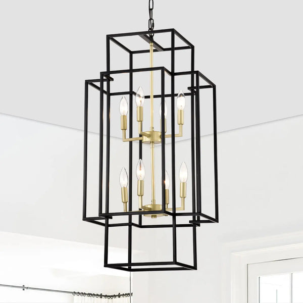 Ceiling Light in Kitchen with 8-Light Lantern Style & Adjustable Height