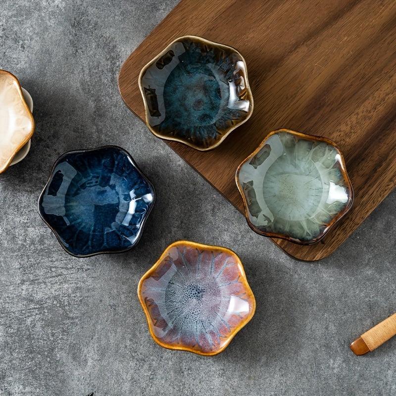 Ceramic 6 Piece Sauce Dish Set for Serving Condiments