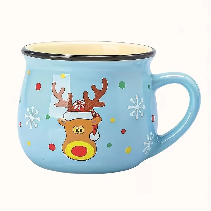 Ceramic Christmas Coffee Mugs Set of 4