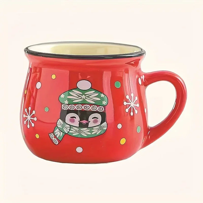 Ceramic Christmas Coffee Mugs Set of 4