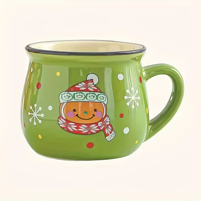 Ceramic Christmas Coffee Mugs Set of 4