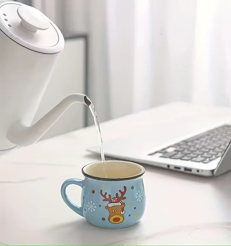 Ceramic Christmas Coffee Mugs Set of 4