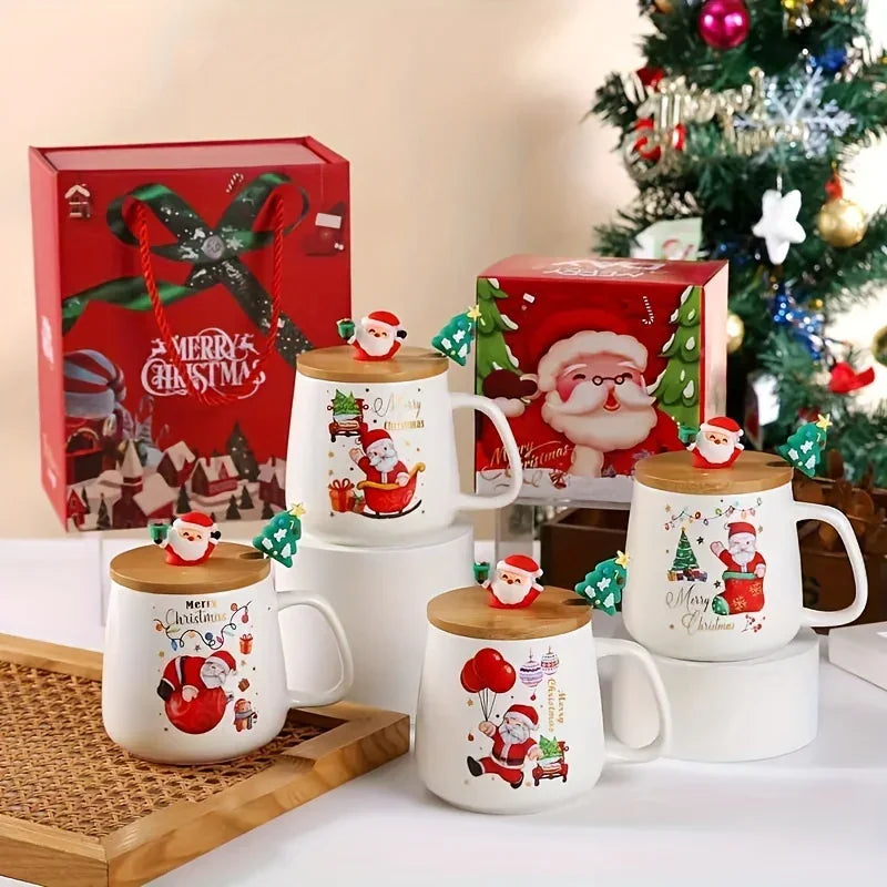 Ceramic Christmas Mug, Heat Resistant Patterned Design