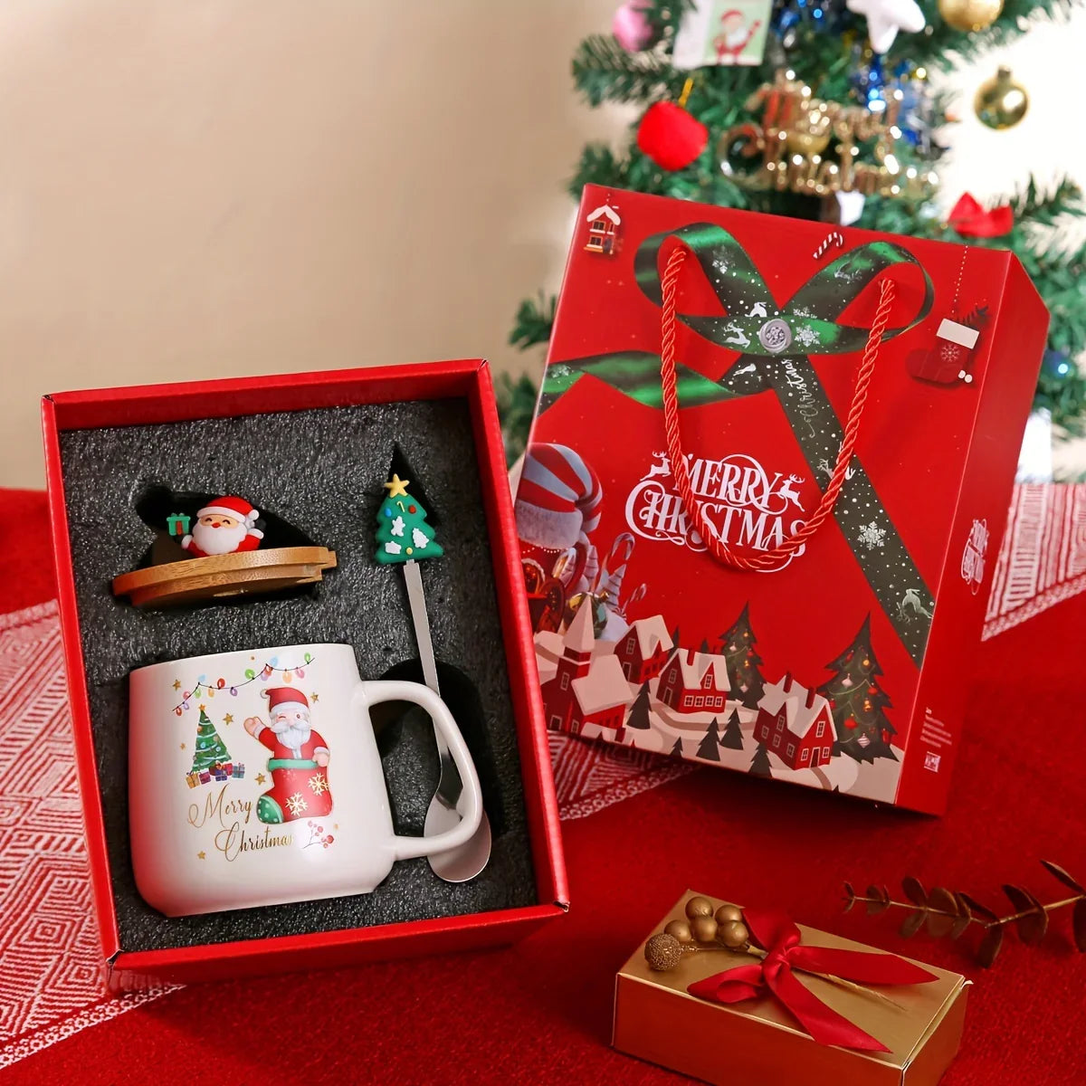 Ceramic Christmas Mug, Heat Resistant Patterned Design