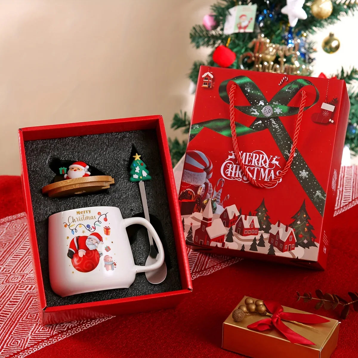 Ceramic Christmas Mug, Heat Resistant Patterned Design